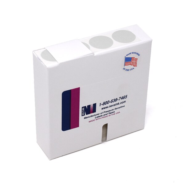 1-1/4" Color Coding Dots Gray  - Roll Form
